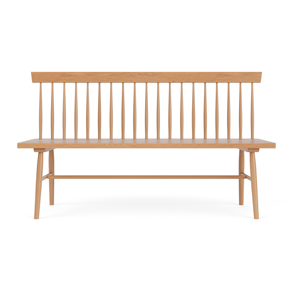 Broadside Bench with Spindle Back Broadside Bench with Spindle Back